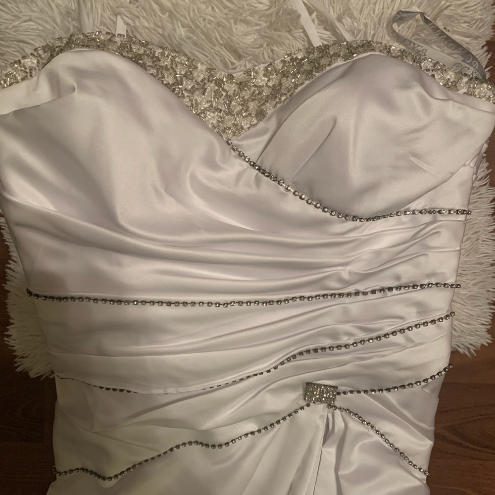 White long beaded dress